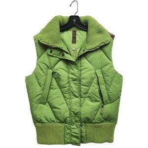 Kyra K Womens Puffer Vest Large Kelly Green Down Filled Embroidered Outdoor